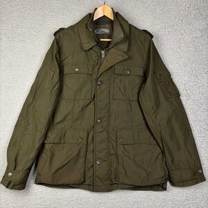 Gap Utility Jacket Sz L Mens Chore Coat Military‎ Bomber Army Green Barn Fighter